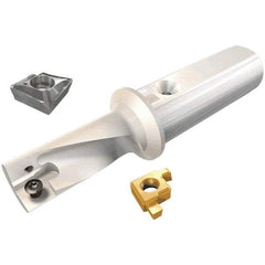 Iscar - 18mm Max Drill Depth, 2.25xD, 8mm Diam, Indexable Insert Drill - 1 Insert, 12mm Shank Diam, Straight Shank - Benchmark Tooling