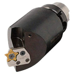 Iscar - 130mm Head Length, Modular Grooving Blade Holder Head - Right Hand Cut, System Size HSK A63WH, Through Coolant - Benchmark Tooling