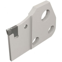 Iscar - Neutral Cut, 5.5mm Insert Width, Cutoff & Grooving Support Blade for Indexables - 4mm Head Projection - Benchmark Tooling