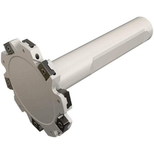 Iscar - Shank Connection, 0.276" Cutting Width, 14.7mm Depth of Cut, 50mm Cutter Diam, 8 Tooth Indexable Slotting Cutter - 0.787" Shank Diam, ETS-LN08 Toolholder, LNET Insert, Right Hand Cutting Direction - Benchmark Tooling