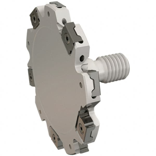 Iscar - Modular Connection Connection, 0.157" Cutting Width, 0.366" Depth of Cut, 32mm Cutter Diam, 4 Tooth Indexable Slotting Cutter - ETS-LN08-M Toolholder, LNET Insert, Right Hand Cutting Direction - Benchmark Tooling