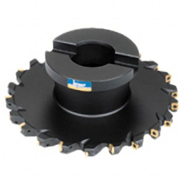 Iscar - Shell Mount B Connection, 0.315" Cutting Width, 1.0394" Depth of Cut, 100mm Cutter Diam, 1-1/16" Hole Diam, 8 Tooth Indexable Slotting Cutter - FDN Toolholder, Q/XOMT Insert - Benchmark Tooling