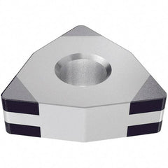 Iscar - WNGA432 M6 Grade IB10HC PCBN Turning Insert - TiN Finish, 80° Trigon, 1/2" Inscr Circle, 3/16" Thick, 1/32" Corner Radius - Benchmark Tooling