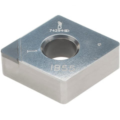 Iscar - CNMA432 T Grade IB55 CBN Turning Insert - Uncoated, 80° Diamond, 1/2" Inscr Circle, 3/16" Thick, 1/32" Corner Radius - Benchmark Tooling