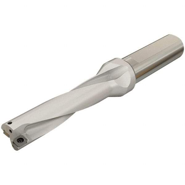 Iscar - 180mm Max Drill Depth, 4xD, 45mm Diam, Indexable Insert Drill - 2 Inserts, 40mm Shank Diam, Whistle Notch Shank - Benchmark Tooling