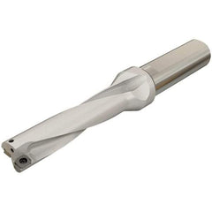 Iscar - 180mm Max Drill Depth, 4xD, 45mm Diam, Indexable Insert Drill - 2 Inserts, 40mm Shank Diam, Whistle Notch Shank - Benchmark Tooling