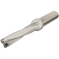 Iscar - 196mm Max Drill Depth, 4xD, 49mm Diam, Indexable Insert Drill - 2 Inserts, 40mm Shank Diam, Whistle Notch Shank - Benchmark Tooling