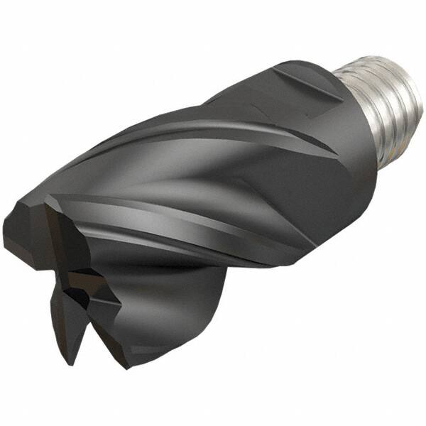 Iscar - MM EC-CF Grade IC908 Carbide End Milling Tip Insert - TiAlN Finish, 4 Flutes, 16mm Cutting Diam, 12mm Depth of Cut, 20.5mm Extension, 0.02" Cnr Rad, 38° Helix - Benchmark Tooling