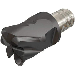 Iscar - MM ETR Grade IC908 Carbide Ball Nose Milling Tip Insert - TiAlN Finish, 6 Flutes, 16mm Cutting Diam, 12mm Depth of Cut, 20.5mm Extension, 0.197" Cnr Rad, 30° Helix - Benchmark Tooling