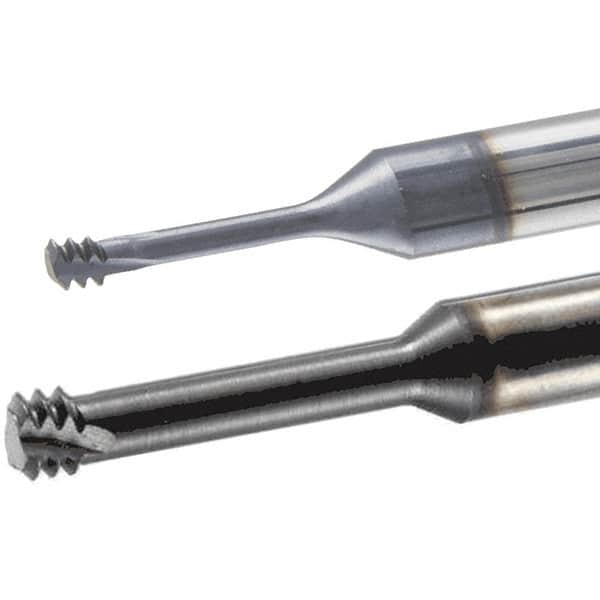 Iscar - M8x1.25 ISO, 0.2362" Cutting Diam, 3 Flute, Solid Carbide Helical Flute Thread Mill - Internal Thread, 20mm LOC, 58mm OAL, 6mm Shank Diam - Benchmark Tooling