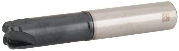Iscar - 1/2", 4 Flute, Single End, Solid Carbide, 0.083" Corner Radius End Mill - 3" OAL, Right Hand Flute, 0.024" LOC, Right Hand Cut, 1.3" Extended Reach - Benchmark Tooling