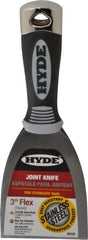 Hyde Tools - Flexible Stainless Steel Scraper - 3" Blade Width x 4" Blade Length, 4-1/4" Long Cushioned Grip Handle - Benchmark Tooling