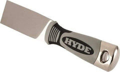 Hyde Tools - 1-1/2" Wide Stainless Steel Putty Knife - Stiff, Cushioned Grip Handle - Benchmark Tooling