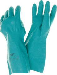 Ansell - 15" Long, 22 mil Thick, Chemical Resistant Gloves - Green - Benchmark Tooling