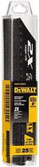 DeWALT - 8" Long x 1" Thick, Bi-Metal Reciprocating Saw Blade - Straight Profile, 14 to 18 TPI, Toothed Edge - Benchmark Tooling