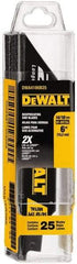 DeWALT - 6" Long x 1" Thick, Bi-Metal Reciprocating Saw Blade - Straight Profile, 14 to 18 TPI, Toothed Edge - Benchmark Tooling