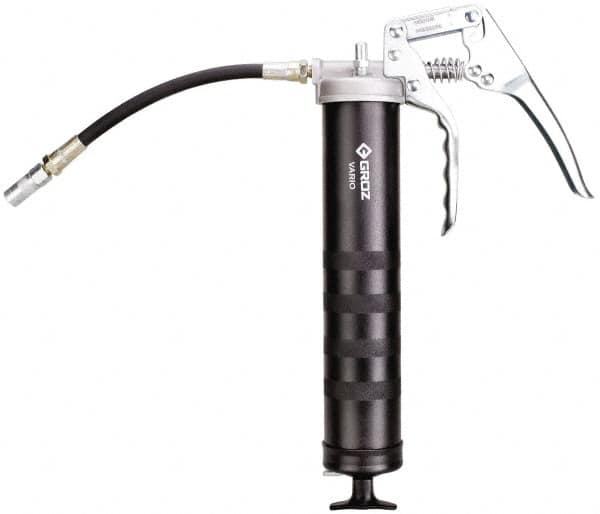 PRO-LUBE - 7,000 Max psi, Flexible Pistol Grease Gun - 14 oz Capacity, 1/8 Thread Outlet, 33 Strokes per oz - Benchmark Tooling