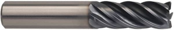Kennametal - 1/2", 5 Flute, Solid Carbide, 1/8" Corner Radius End Mill - 3" OAL, 1-1/4" LOC - Benchmark Tooling