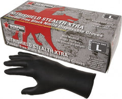 MCR Safety - Size M, 6 mil, Powder Free Nitrile Disposable Gloves - Benchmark Tooling