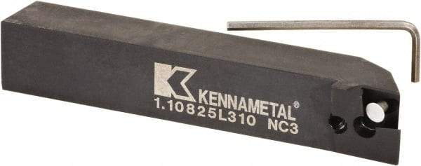 Kennametal - 1.108...93DEG, Left Hand Cut, -3° Lead Angle, 25mm Shank Height x 25mm Shank Width, Positive Rake Indexable Turning Toolholder - 150mm OAL, D2FIX15..LHP/FN/MS Insert Compatibility, Series Fix-Perfect - Benchmark Tooling