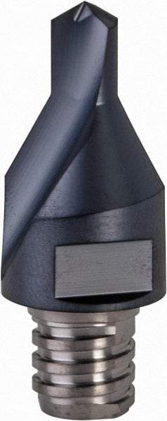 Iscar - MM ECS Grade IC908 Carbide Center Drill Milling Tip Insert - TiAlN Finish, 1 Flute, 6.46mm Cutting Diam, 8.9mm Depth of Cut - Benchmark Tooling