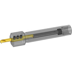 Vargus - Internal Thread, Neutral Cut, 1/2" Shank Width x 0.433" Shank Height Indexable Threading Toolholder - 3.54" OAL, 4.0SI Insert Compatibility, SMC Toolholder, Series Mini-V - Benchmark Tooling