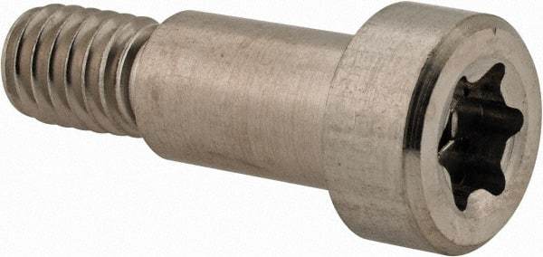 Made in USA - 3/8" Shoulder Diam x 5/8" Shoulder Length, 5/16-18 UNC, Torx Shoulder Screw - 300, 18-8 Stainless Steel, Uncoated, 1/4" Head Height x 9/16" Head Diam - Benchmark Tooling