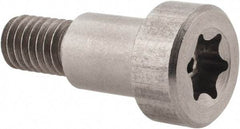 Made in USA - 1/2" Shoulder Diam x 5/8" Shoulder Length, 3/8-16 UNC, Torx Shoulder Screw - 416 Stainless Steel, Uncoated, 5/16" Head Height x 3/4" Head Diam - Benchmark Tooling