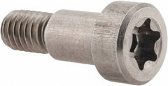 Made in USA - 3/8" Shoulder Diam x 1/2" Shoulder Length, 5/16-18 UNC, Torx Shoulder Screw - 416 Stainless Steel, Uncoated, 1/4" Head Height x 9/16" Head Diam - Benchmark Tooling