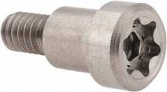 Made in USA - 3/8" Shoulder Diam x 3/8" Shoulder Length, 1/4-20 UNC, Torx Shoulder Screw - 416 Stainless Steel, Uncoated, 7/32" Head Height x 1/2" Head Diam - Benchmark Tooling