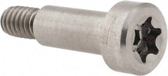 Made in USA - 5/16" Shoulder Diam x 3/4" Shoulder Length, 1/4-20 UNC, Torx Shoulder Screw - 416 Stainless Steel, Uncoated, 7/32" Head Height x 1/2" Head Diam - Benchmark Tooling
