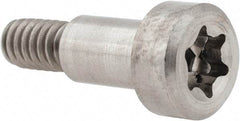 Made in USA - 5/16" Shoulder Diam x 1/2" Shoulder Length, 1/4-20 UNC, Torx Shoulder Screw - 416 Stainless Steel, Uncoated, 7/32" Head Height x 1/2" Head Diam - Benchmark Tooling