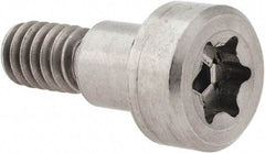 Made in USA - 5/16" Shoulder Diam x 5/16" Shoulder Length, 1/4-20 UNC, Torx Shoulder Screw - 416 Stainless Steel, Uncoated, 7/32" Head Height x 1/2" Head Diam - Benchmark Tooling