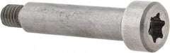 Made in USA - 1/4" Shoulder Diam x 1" Shoulder Length, #10-32 UNF, Torx Shoulder Screw - 416 Stainless Steel, Uncoated, 3/16" Head Height x 3/8" Head Diam - Benchmark Tooling