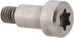 Made in USA - 1/4" Shoulder Diam x 3/8" Shoulder Length, #10-32 UNF, Torx Shoulder Screw - 416 Stainless Steel, Uncoated, 3/16" Head Height x 3/8" Head Diam - Benchmark Tooling