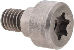 Made in USA - 1/4" Shoulder Diam x 1/8" Shoulder Length, #10-32 UNF, Torx Shoulder Screw - 416 Stainless Steel, Uncoated, 3/16" Head Height x 3/8" Head Diam - Benchmark Tooling