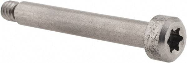 Made in USA - 3/16" Shoulder Diam x 1-1/4" Shoulder Length, #8-32 UNC, Torx Shoulder Screw - 416 Stainless Steel, Uncoated, 5/32" Head Height x 5/16" Head Diam - Benchmark Tooling