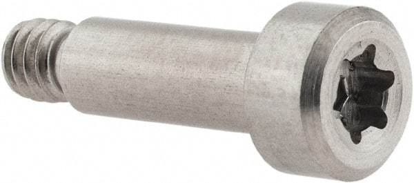 Made in USA - 3/16" Shoulder Diam x 1/2" Shoulder Length, #8-32 UNC, Torx Shoulder Screw - 416 Stainless Steel, Uncoated, 5/32" Head Height x 5/16" Head Diam - Benchmark Tooling