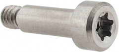 Made in USA - 3/16" Shoulder Diam x 1/2" Shoulder Length, #8-32 UNC, Torx Shoulder Screw - 416 Stainless Steel, Uncoated, 5/32" Head Height x 5/16" Head Diam - Benchmark Tooling