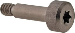 Made in USA - 1/8" Shoulder Diam x 3/8" Shoulder Length, #4-40 UNC, Torx Shoulder Screw - 416 Stainless Steel, Uncoated, 1/8" Head Height x 1/4" Head Diam - Benchmark Tooling