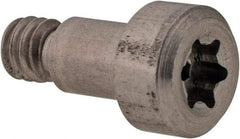 Made in USA - 3/16" Shoulder Diam x 1/4" Shoulder Length, #8-32 UNC, Torx Shoulder Screw - 416 Stainless Steel, Uncoated, 5/32" Head Height x 5/16" Head Diam - Benchmark Tooling