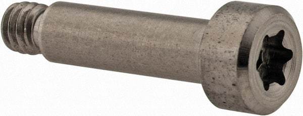 Made in USA - 3/16" Shoulder Diam x 5/8" Shoulder Length, #8-32 UNC, Torx Shoulder Screw - 416 Stainless Steel, Uncoated, 5/32" Head Height x 5/16" Head Diam - Benchmark Tooling