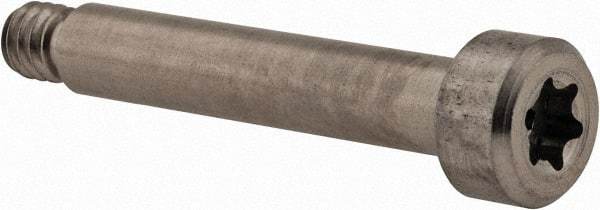 Made in USA - 3/16" Shoulder Diam x 1" Shoulder Length, #8-32 UNC, Torx Shoulder Screw - 416 Stainless Steel, Uncoated, 5/32" Head Height x 5/16" Head Diam - Benchmark Tooling