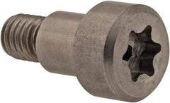 Made in USA - 1/4" Shoulder Diam x 1/4" Shoulder Length, #10-32 UNF, Torx Shoulder Screw - 416 Stainless Steel, Uncoated, 3/16" Head Height x 3/8" Head Diam - Benchmark Tooling