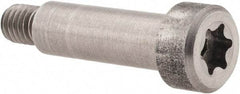 Made in USA - 1/4" Shoulder Diam x 3/4" Shoulder Length, #10-32 UNF, Torx Shoulder Screw - 416 Stainless Steel, Uncoated, 3/16" Head Height x 3/8" Head Diam - Benchmark Tooling