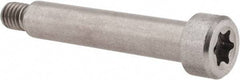 Made in USA - 1/4" Shoulder Diam x 1-1/4" Shoulder Length, #10-32 UNF, Torx Shoulder Screw - 416 Stainless Steel, Uncoated, 3/16" Head Height x 3/8" Head Diam - Benchmark Tooling