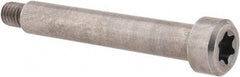 Made in USA - 1/4" Shoulder Diam x 1-1/2" Shoulder Length, #10-32 UNF, Torx Shoulder Screw - 416 Stainless Steel, Uncoated, 3/16" Head Height x 3/8" Head Diam - Benchmark Tooling