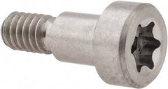 Made in USA - 5/16" Shoulder Diam x 3/8" Shoulder Length, 1/4-20 UNC, Torx Shoulder Screw - 416 Stainless Steel, Uncoated, 7/32" Head Height x 1/2" Head Diam - Benchmark Tooling