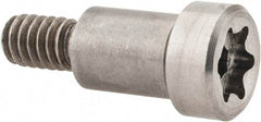 Made in USA - 3/8" Shoulder Diam x 1/2" Shoulder Length, 1/4-20 UNC, Torx Shoulder Screw - 416 Stainless Steel, Uncoated, 7/32" Head Height x 1/2" Head Diam - Benchmark Tooling