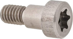 Made in USA - 3/8" Shoulder Diam x 3/8" Shoulder Length, 5/16-18 UNC, Torx Shoulder Screw - 416 Stainless Steel, Uncoated, 1/4" Head Height x 9/16" Head Diam - Benchmark Tooling